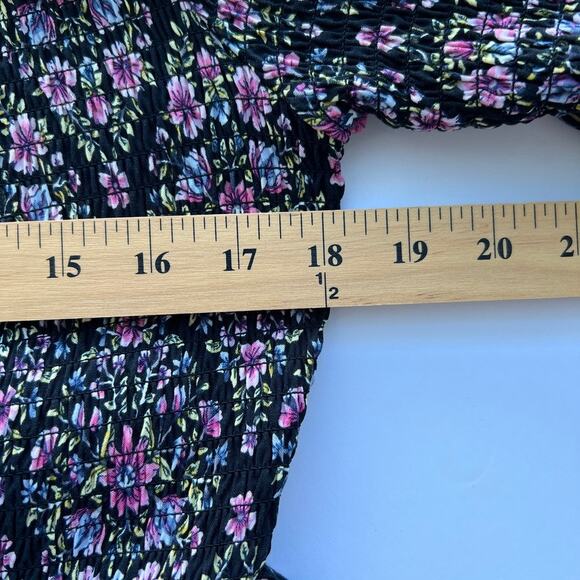 Torrid 0X Purple Pink Floral Off Shoulder Romantic Boho Bell Sleeve Dress - Picture 12 of 16